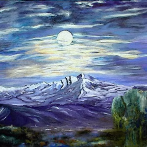 Moon over the Chief in Ojai